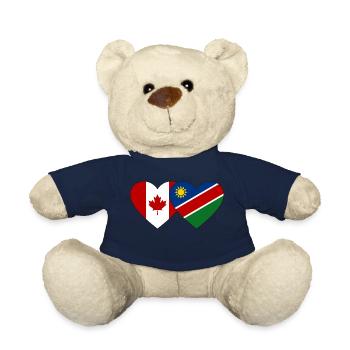 Kanada Namibia Flagge Herz - Teddy - French Navy - Vorne