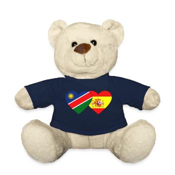 Namibia Spanien Flagge Herz - Teddy - French Navy - Vorne