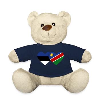 Estland Namibia Flagge Herz - Teddy - French Navy - Vorne