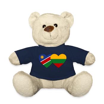 Namibia Litauen Flagge Herz - Teddy - French Navy - Vorne