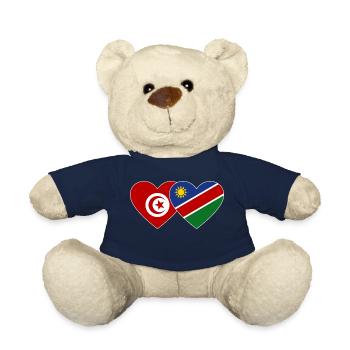 Tunesien Namibia Flagge Herz - Teddy - French Navy - Vorne