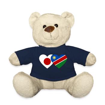 Japan Namibia Flagge Herz - Teddy - French Navy - Vorne