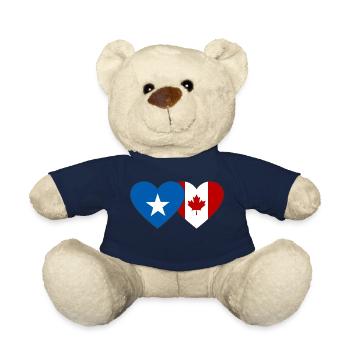 Somalie Cœur de drapeau du Canada - Nounours - bleu marine - Devant