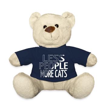 Kitten Jokes Love Cat Collage Tshirts Anniversary - Teddy Bear - french navy - Front