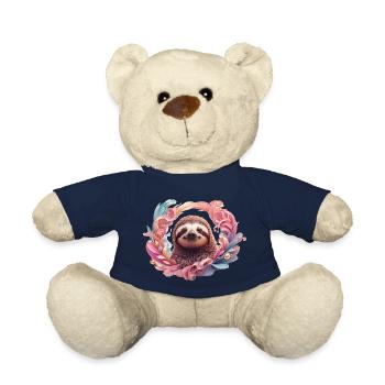 Sloth, cozy, personal, individual - Teddy Bear - french navy - Front