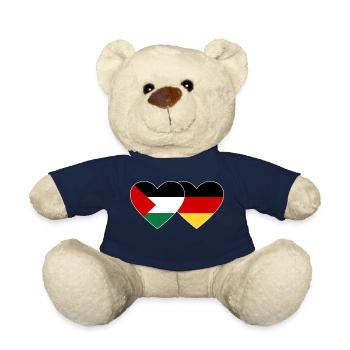 Drapeau de la Palestine Allemagne - Nounours - bleu marine - Devant