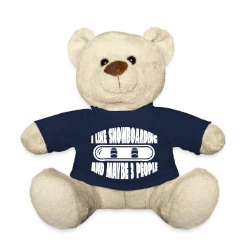 Snowboard Snowboardsport Snowboardfahrer Geschenk - Teddy - French Navy - Vorne