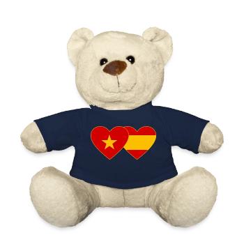 Vietnam Spanien Flagge Herz - Teddy - French Navy - Vorne