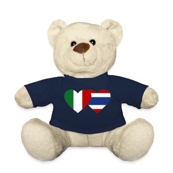Italien Thailand Flagge Herz - Teddy - French Navy - Vorne