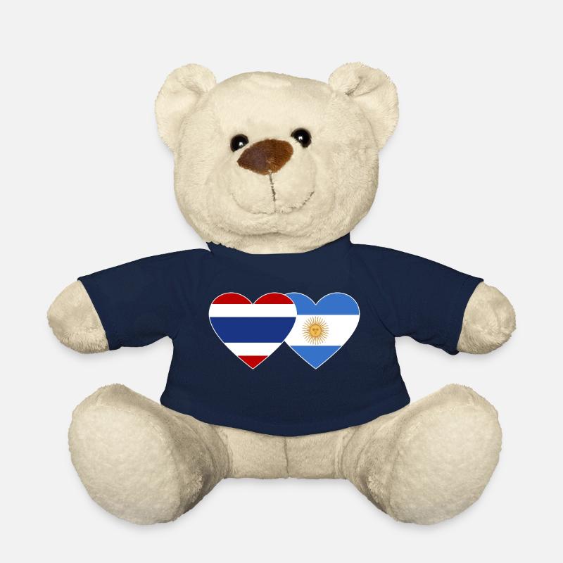 Thailand Argentinien Flagge Herz - Teddy - French Navy