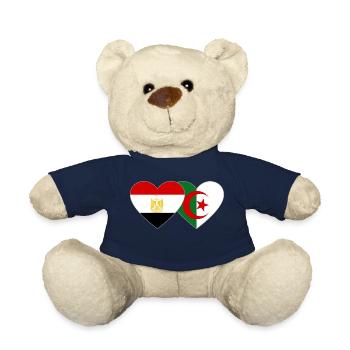 Ägypten Algerien Flagge Herz - Teddy - French Navy - Vorne
