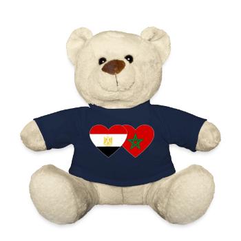 Ägypten Marokko Flagge Herz - Teddy - French Navy - Vorne