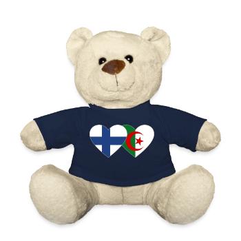 Finnland Algerien Flagge Herz - Teddy - French Navy - Vorne