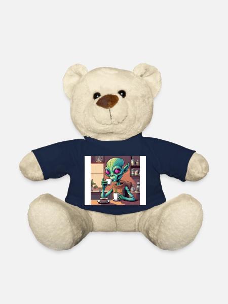 L’amour du café extraterrestre - Nounours - bleu marine