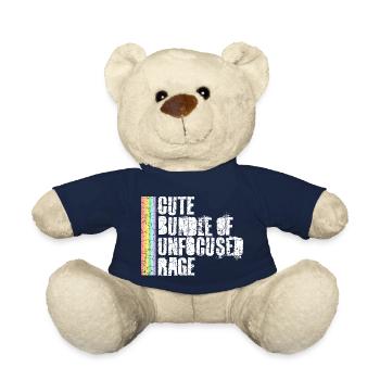 Drôle Mignon Bundle De Rage Non Focalisée Arc-en-Ciel Goth - Nounours - bleu marine - Devant