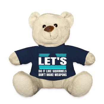citation drôle symbole de paix génial mouvement de paix - Nounours - bleu marine - Devant
