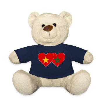 Vietnam Marokko Flagge Herz - Teddy - French Navy - Vorne