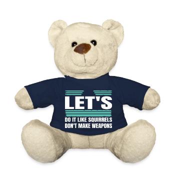 peace for paris present idea birthday present - Teddy Bear - french navy - Front