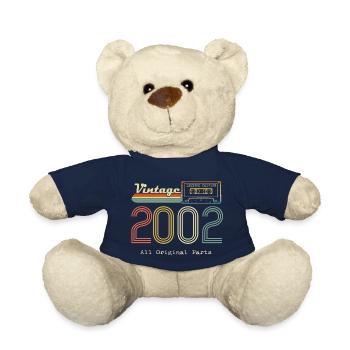 2002 Original 2002 Vintage Vintage Retro Jahrestag - Teddy - French Navy - Vorne