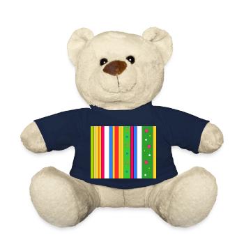 Patterns, stripes and shapes - Teddy Bear - french navy - Front
