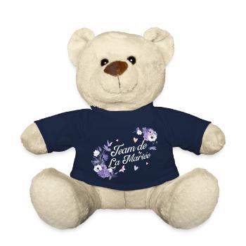 Lila Blumen Braut Team - Teddy - French Navy - Vorne