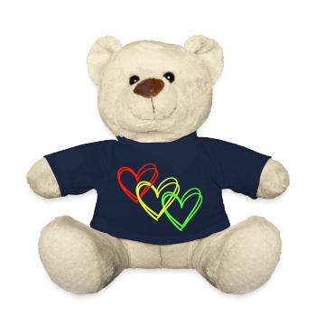 Herzen <3 Herzkette ♥ Liebe - Teddy - French Navy - Vorne