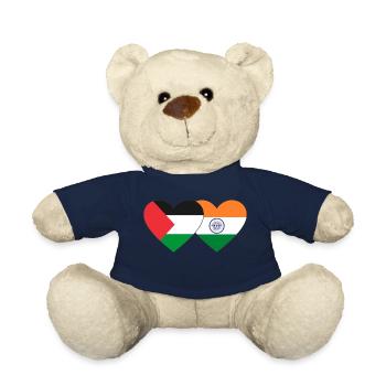 Drapeau de la Palestine et de l’Inde - Nounours - bleu marine - Devant