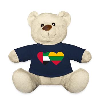 Vereinigte Arabische Emirate Litauen Flagge Herz - Teddy - French Navy - Vorne