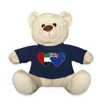 United Arab Emirates New Zealand Flag - Teddy Bear - french navy - Front