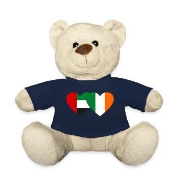 United Arab Emirates Ireland Flag Heart - Teddy Bear - french navy - Front