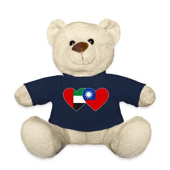 Vereinigte Arabische Emirate Taiwan Flagge Herz - Teddy - French Navy - Vorne