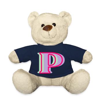 Mehrfarbiger Buchstabe p - Teddy - French Navy - Vorne
