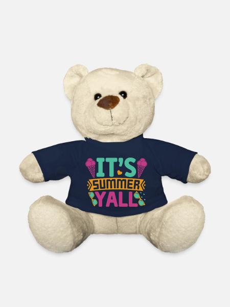 Its Summer Yall - Teddy Bear - french navy