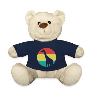 Giraffe in a colored circle - Teddy Bear - french navy - Front