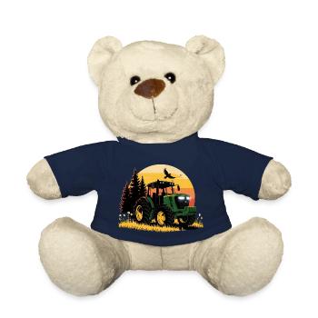Tractor - Tug - Farmer - Teddy Bear - french navy - Front