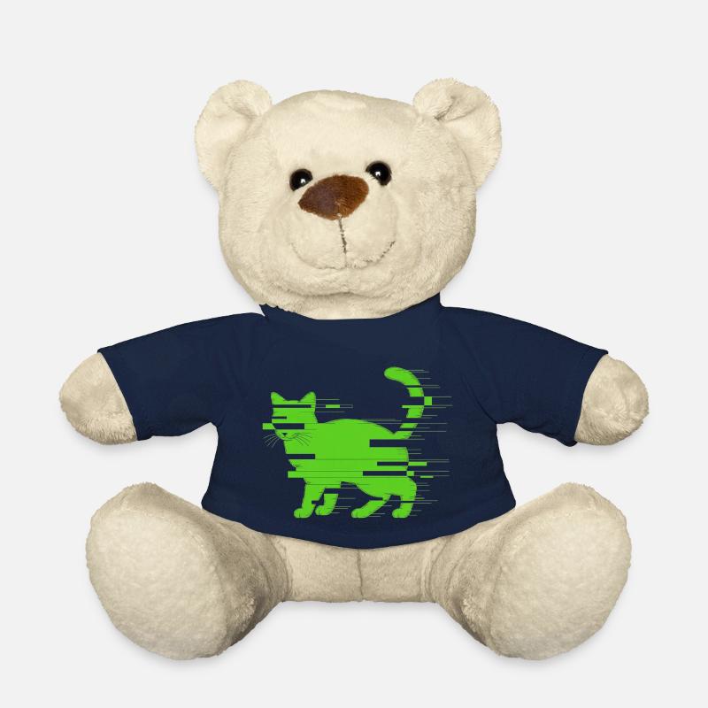 Glitch Cat - Teddy Bear - french navy