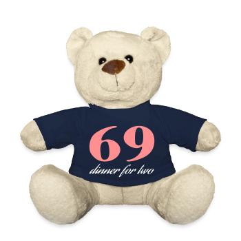 69 dinner for two - Teddy Bear - french navy - Front