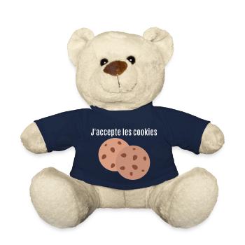 I accept cookies - Teddy Bear - french navy - Front