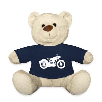 Motorbike classic car - Teddy Bear - french navy - Front