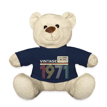 Vintage 1971 cassette - Teddy Bear - french navy - Front