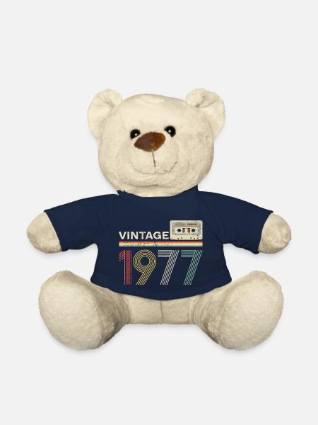 Cassette vintage 1977 - Nounours - bleu marine