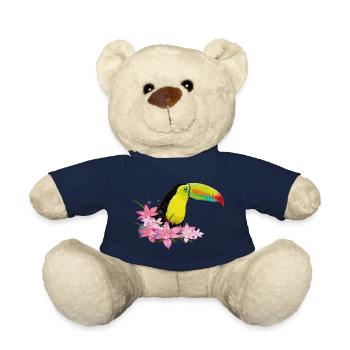 Toucan à bec vert - Nounours - bleu marine - Devant