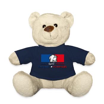 Sapeurs Pompiers Liberté Egalité Fraternité - Nounours - bleu marine - Devant