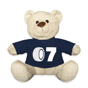 Motorsport tyre number 07 - Teddy Bear - french navy - Front