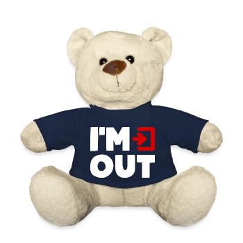 I'M OUT Exit Ohne Mich Bin Raus Humor Spaß - Teddy - French Navy - Vorne