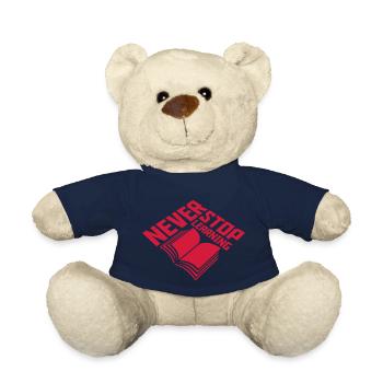 never stop learning Zitat - Teddy - French Navy - Vorne