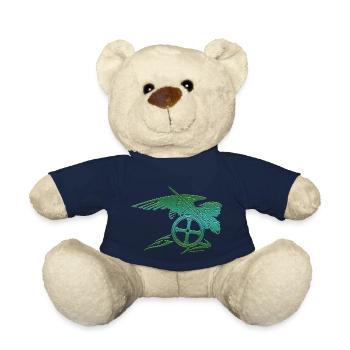 Michel archange saint ange chrétien saint snkt - Nounours - bleu marine - Devant