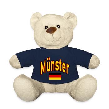 Münster germany flag - Teddy Bear - french navy - Front
