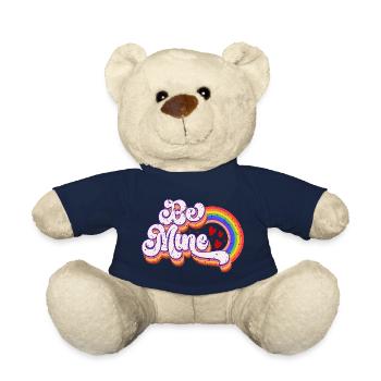 Be Mine Herzen Regenbogen - Teddy - French Navy - Vorne