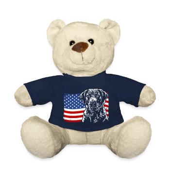 Chesapeake Bay Retriever America Flag Dogs - Teddy Bear - french navy - Front